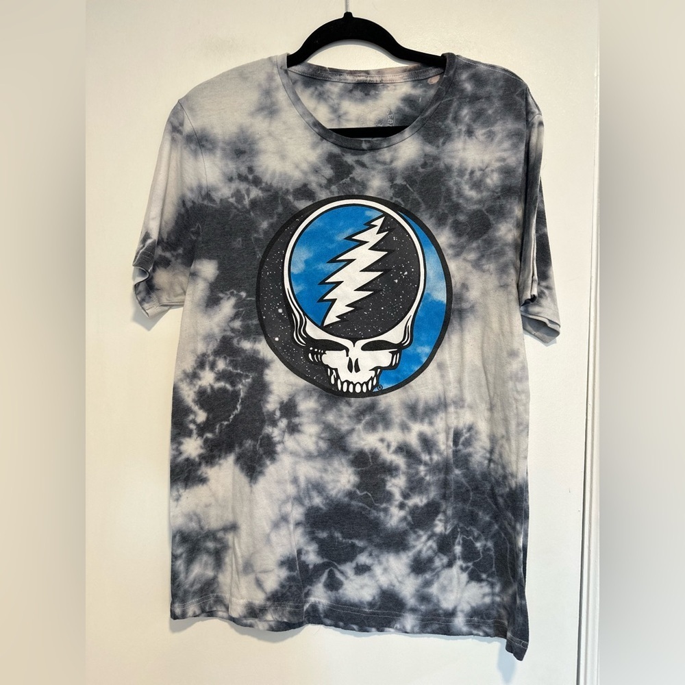 Grateful Dead Men’s Sz:L Liquid Blue Sky Space SYFBlack & White tie-dye.